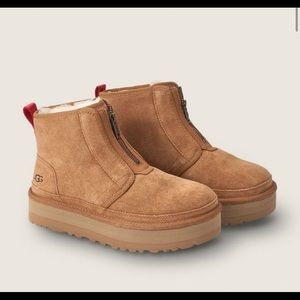 Neumel Platform Zip Boots uggs size 8 NIB